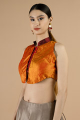 Orange Sleeveless BlouseDSC08602 copy